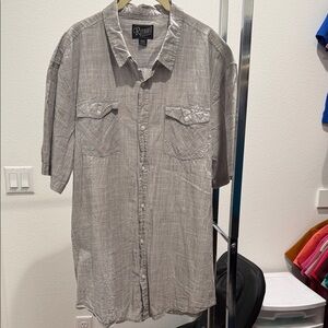 Retrofit Gray Casual Button Down Shirt